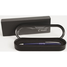 PILOT MR Animal Collection Ballpoint Pen in Gift Box, Matte Plum Barrel with Leopard Accent, Medium Point Stainless Steel Nib, Refillable Black Ink (91333)