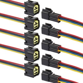 ZHOFONET 12 V 4 Pin Connector, Car Waterproof Connector, 12 V Car Electrical Connector, Waterproof Quick Connector with 16 AWG Cable for Car