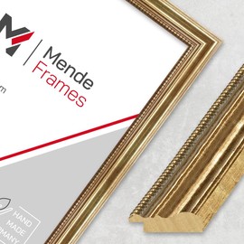 Mende Frames Picture Frame Antique 10 x 15 cm I Colour: Gold I Wooden Picture Frame I Photo Frame I Golden Baroque Picture Frame I Made in Germany I V450