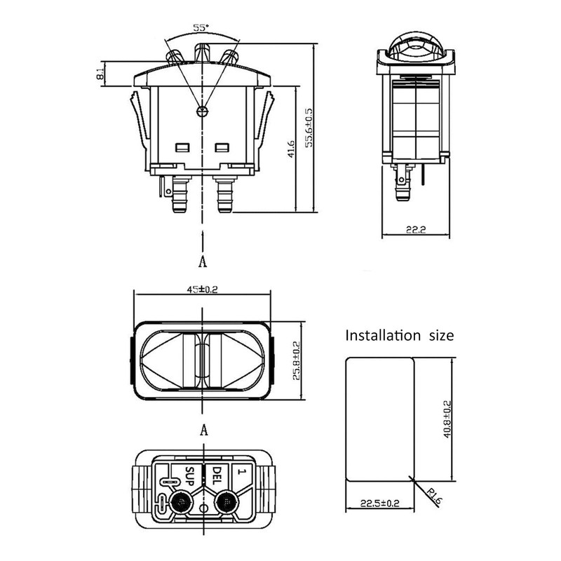Air Spring Activation Switch, Air Ride Suspension Control Switch, Electric