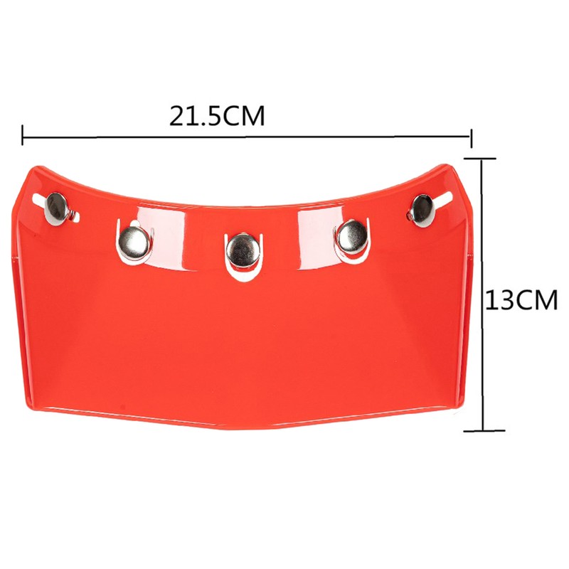 Universal 5-Snap Visor for Open Face Motorcycle Helmet Wind Flip