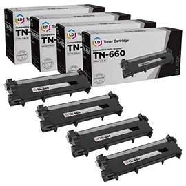 LD Compatible Toner Cartridge Replacement for Brother TN660 High Yield (Black, 4-Pack)