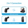 Wireless 1D Barcode Scanner 2.4G + USB Wired Connection CCD