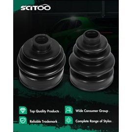 SCITOO CV Joint Boot Kit for Honda Pioneer 1000 2016-2021 for Honda Pioneer 1000-5 2016-2021 Pair Outer Inner 2 x cv boot,4 x stainless steel clips,2x grease