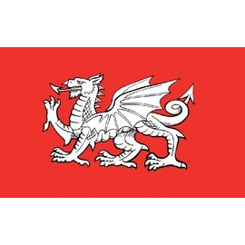 England White Dragon Flag 5ft x 3ft