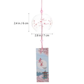 PRETYZOOM 1Pc glass wind chimes homemade wind chime glass wind bell Garden Adornment Decorative Wind traditional wind chime crystal wind chime for car Japan student self made