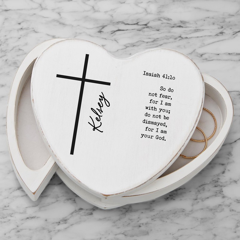 Personalization Universe Religious Verse Engraved Jewelry Box