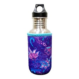 Koverz Neoprene 16-18 oz 500ml Water Bottle Insulator Cooler Coolie - Violet Whimsy