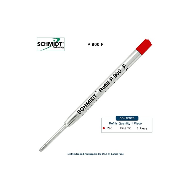 Parker Style Red-P900-Fine Tip Schmidt Parker Style Ballpoint Refill