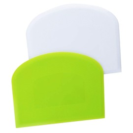 4 x Pastry Horn 12 x 9.5 cm Plastic Dough Scraper for Kitchen, Dough Cutter for Pizza, Pastry, Bread, Cream