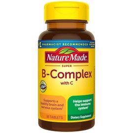 Nature Made Super B-Complex with Vitamin C and Folic Acid, 60 Tablets