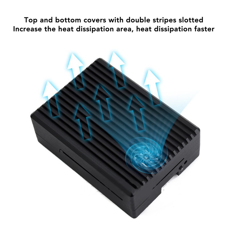 Aluminum Heatsink Case Professional Efficient GPIO Slot Reserved Interface Holes