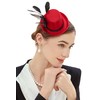 BABEYOND Mini Top Hat Fascinator Headband Feather Top Hat for