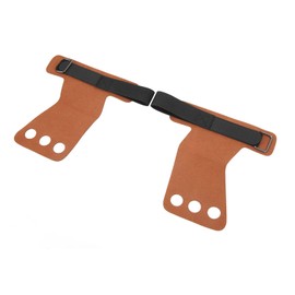 Palm Protection Gloves Handy Hand Grips Heavy Duty Increased Friction Gymnastics Palm Protectors 1 Pair Palm Protection Faux Leather with Buckle (Brown)