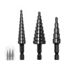 Okaywork 3 Pieces Step Drill Set, Hex Shank Step Drill
