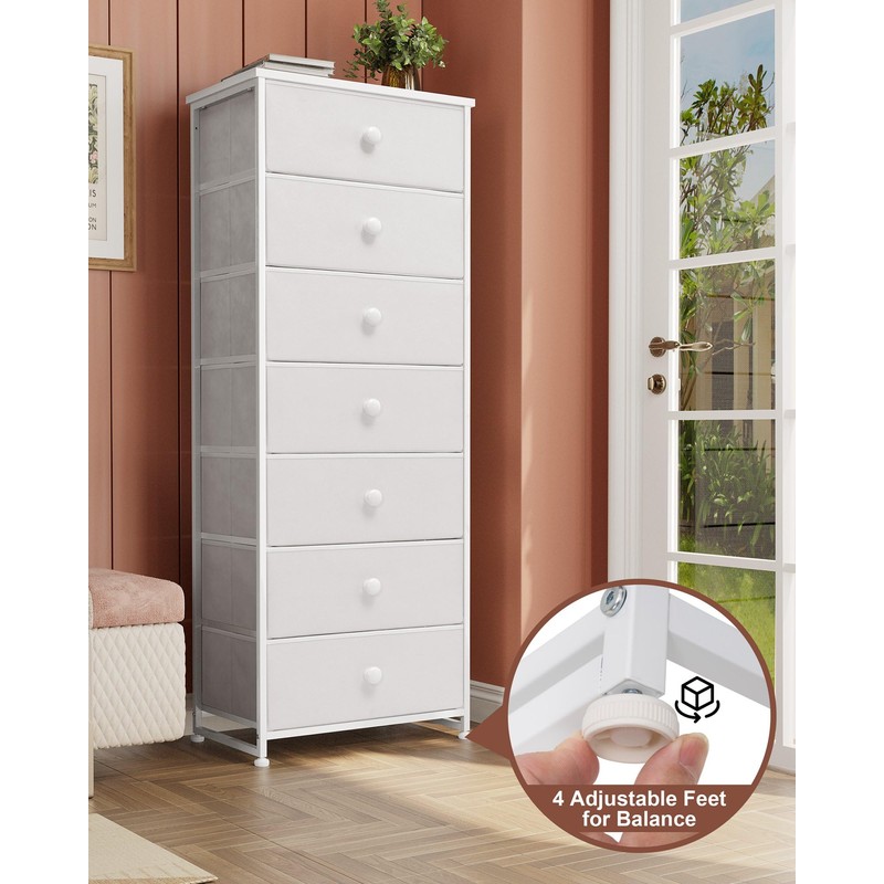 Crestlive Products Tall Dresser, 7-Drawer Fabric Storage Tower, Chests of