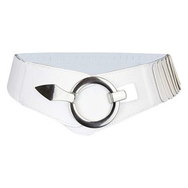1 Piece White Belt, Stylish Personality Belt, Simple Belt, Women'S Wide Belt, Dress Decorative Belt