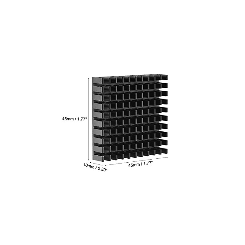 sourcing map Heatsink with Cross-shaped Notches for MOS GPU IC