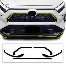 BOGAR TECH DESIGNS for Toyota Rav4 Prime 2019-2025 Front Chrome Delete – Precut Vinyl Overlay Kit, Gloss Black Blackout Trim