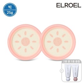 ELOELE 빅 엘로엘 피치 핑크 톤업 팡팡 빅 선쿠션 25g 리필 2개+크레마 핸드크림 Big Eloel Peach Pink Tone-Up Pong Pong Big Sun Cushion 25g Refill 2 Pieces + Creama Hand Cream