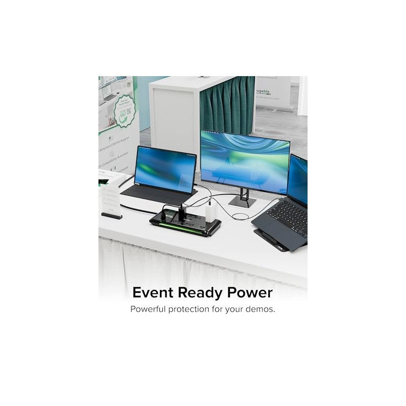 Plugable Regleta Protectora contra sobretensiones con USB y 12 Salidas