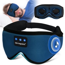 Sleep Mask Headphone,100% Blackout 3D Deep Eye Mask Headphones,Soft Sleep Mask with Bluetooth 5.4 Headphones for Travel/Relax/Nap/Meditation,Cool Gadgets Gifts for Men Women
