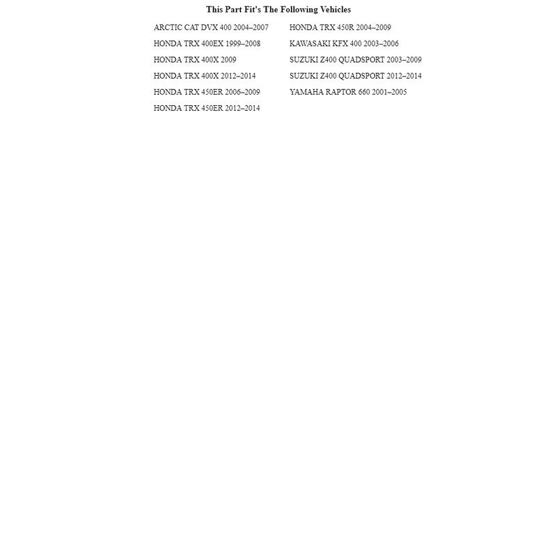 Outerwears SHOCKWEARS COVER TRX400 EX FRT