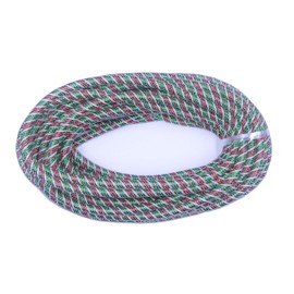 YYCRAFT 13.5 Yards Mesh Tube Deco Flex for Wreaths Cyberlox CRIN Crafts 8mm 3/8-Inch Christmas Decoration(Christmas A)