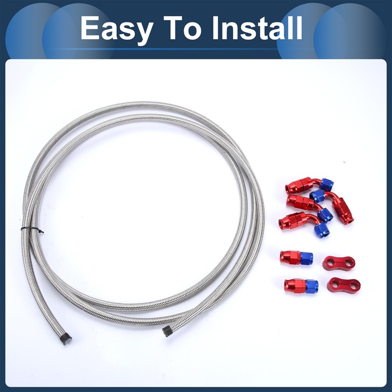 X AUTOHAUX AN4 Fuel Line Kit 10ft Vacuum Hose Automotive
