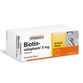 Biotin-ratiopharm 5 mg: for the prevention and treatment of biotin deficiency, 90 tablets