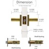 Linkaa Privacy Door Lever Gold Stain Brass Square Shape Door