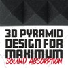 Gator Frameworks 2” Thick Acoustic Foam Pyramid Panels 12”x12”, Charcoal