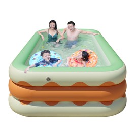 Inflatable Swimming Pool, PVC Inflatable Backyard Collapsible Swimming Pool for Family (#1)