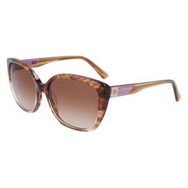 Anne Klein Women's Sunglasses AK7071 - Plum Animal with Brown Gradient Lens