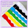 6 Rolls Bulletin Board Borders, 240Ft Scalloped Rolled Border Trim