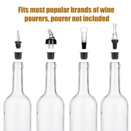 6pcs Liquor Pourer Adapters, 1in/25mm Neck Liquor pour Spout Adapter Fits Large Liquor Bottles and Olive Oil Bottles Bar Pourer Attachments Convert Any Spout into a Large Pour Spout