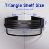 Adhesive Shower Caddy,2 Pack Black Rustproof 90° Bathroom Corner Shelf,Large