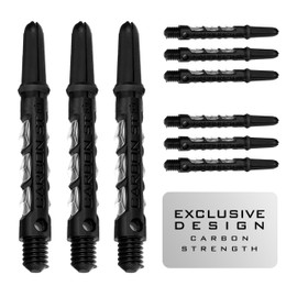 Harrows Darts 3 x Sets of Carbon ST Dart Stems - 9 Dart Shafts in Total - Medium, Midi & Short - Tough Carbon Composite-Medium Clear