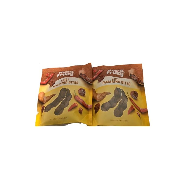 NuttyFruit Tamarind Candy, Chili Tamarind Bites 24 OZ(680g) each, total
