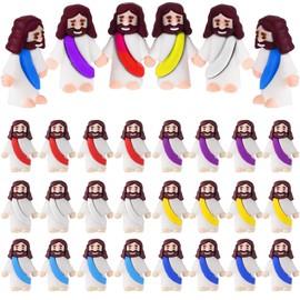 VEQENIFY 24 Jesus Figur Jesus Spielzeug Mini Jesus Kleine Jesus Figuren Jesus Bastelset Osterdekorationen Mini Kleine Jesus Figuren Klassischer Christus Spielzeug Zum Füllen Von Ostereiern
