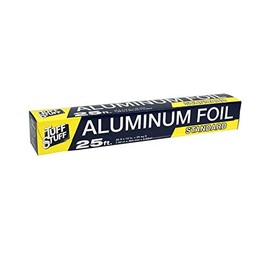 Luciano Housewares Everyday Standard SQ, 1 Pack Aluminum Cooking Foil, 25 ft x 12-inch, Silver