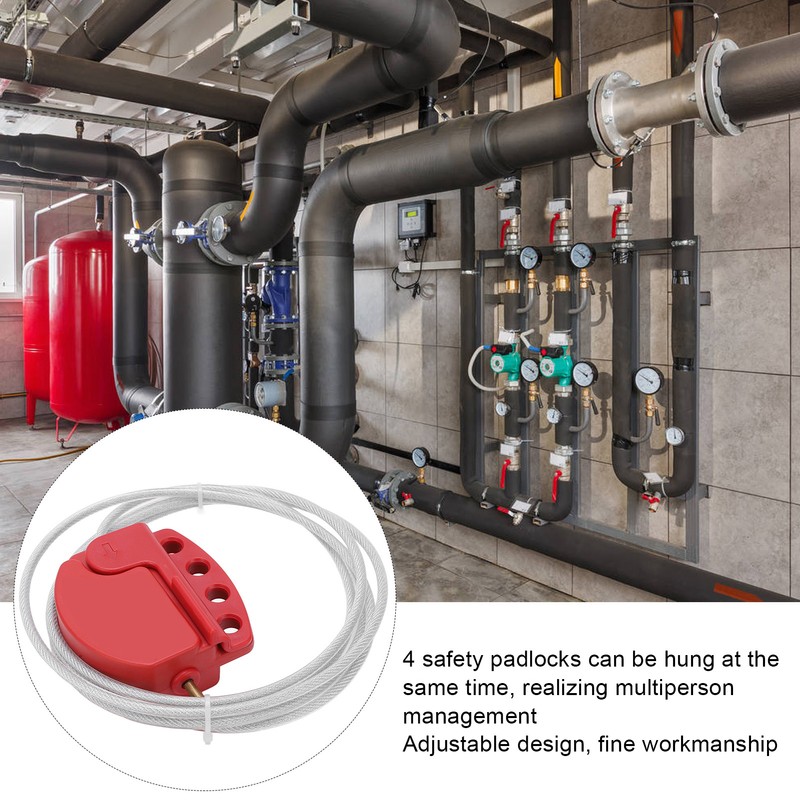 Cable Lockout Adjustable Design Corrosion Resistant Sturdy Durable Security Cable