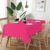 QIKSION Hot Pink Plastic Table Cloth Disposable 2 Pack, 54