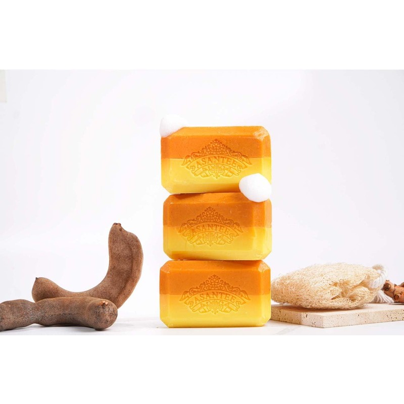 ASANTEE Tamarind and Turmeric with Honey Cleansing Soap (Pack of