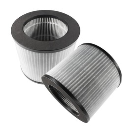 HQRP 2-Pack 2801 Replacement Filter Compatible with Bissell MyAir Personal Air Purifier 2780A 2780B 2780P 27809 3329, 3-in-1 HEPA Activated Carbon Filter