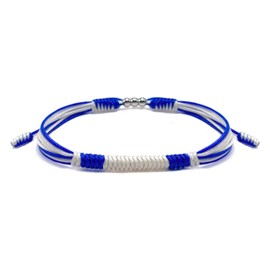 LAMIBEE Israel Bracelet, Israeli Flag, Protection and Lucky Surfer String Bracelet, Tibetan Wrist Wrap Bracelet, Boho Style Rope Bracelet for Women, Men (Israel)