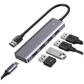 HUB 4 en 1 UGREEN USB a 4 USB 3.0, 1 Micro USB 5Gbps Ultra delgado