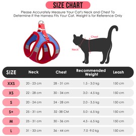 Eyein Cat Harness and Lead Set for Walking, Adjustable Soft Sturdy Faux Suede Escape Proof Kitten Vest Harness and leash with Reflective Strip for Large Medium Small Cats(M)