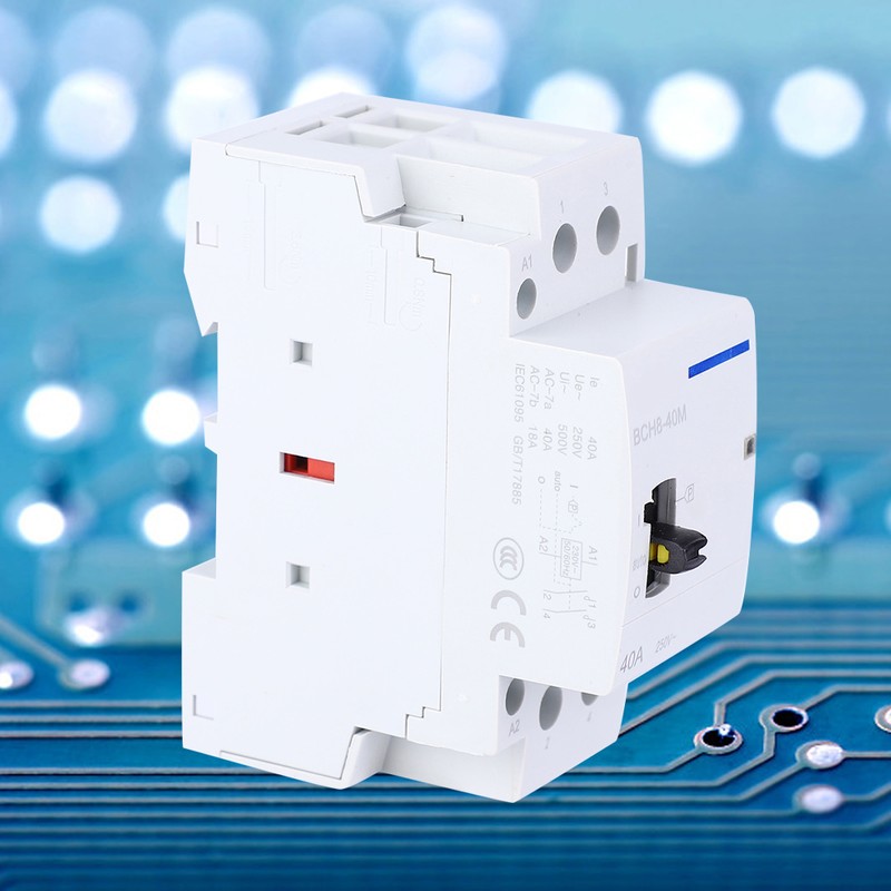 BCH8-40M 2P 40A Household AC Contactor DIN Rail Mount with