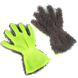 Car Wash Glove 5 Finger Double Sided Car Wash Towel Microfiber Soft Mesh Scratch Resistant Car Wash Cloth Wheel Cleaning